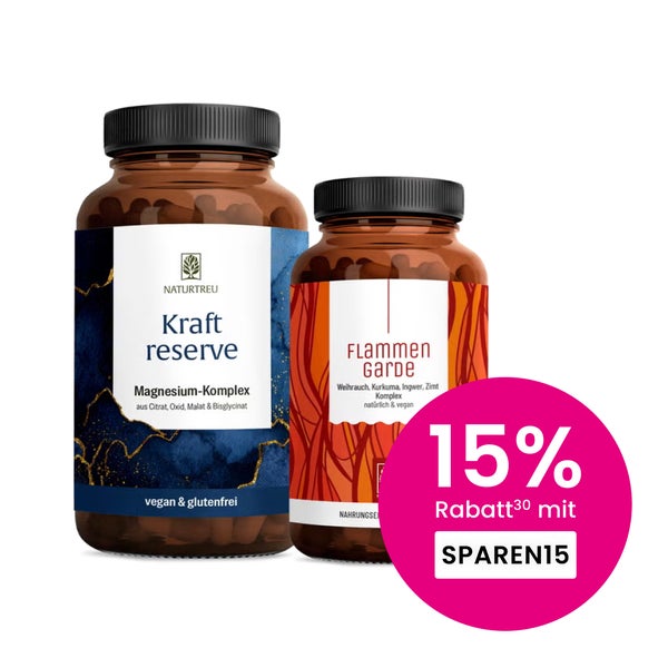 FLAMMENGARDE KRAFTRESERVE Paket: Weihrauch + Kurkuma & Magnesium in einem veganen Bundle - NATURTREU® 225.9 g