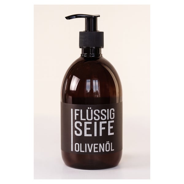 Echte flüssige Pflanzenölseife Olivenöl Black Edition 500 ml