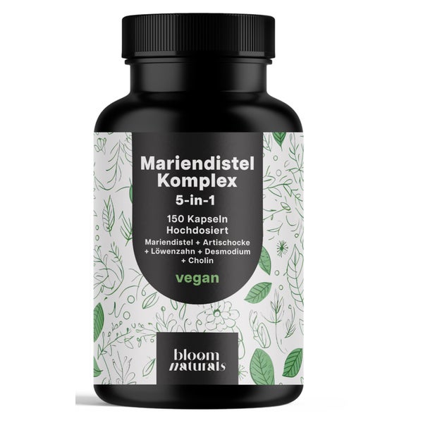 Mariendistel Komplex - 150 Kapseln - Bloom Naturals 150 St