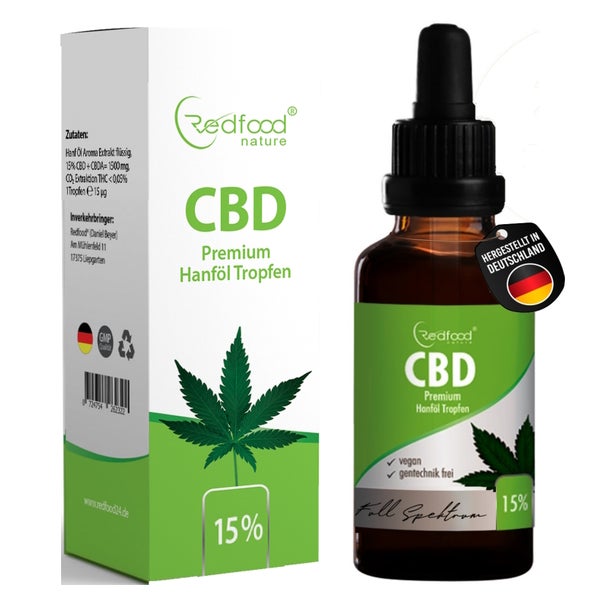 CBD ÖL 15% Vollspektrum Hanf Öl (1500mg) 10 ml