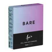 „Bare“ – 3 ultradünne Latexkondome mit 0,03 mm Wandstärke (3 Kondome) 3 St