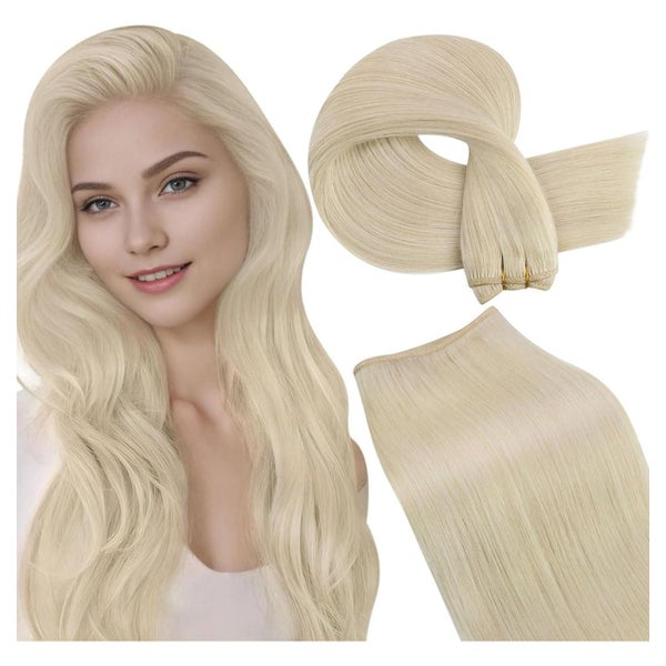Tressen Echthaar Remy Einnähen Blond 50cm-100G 4.96-Weft-#61 1 St