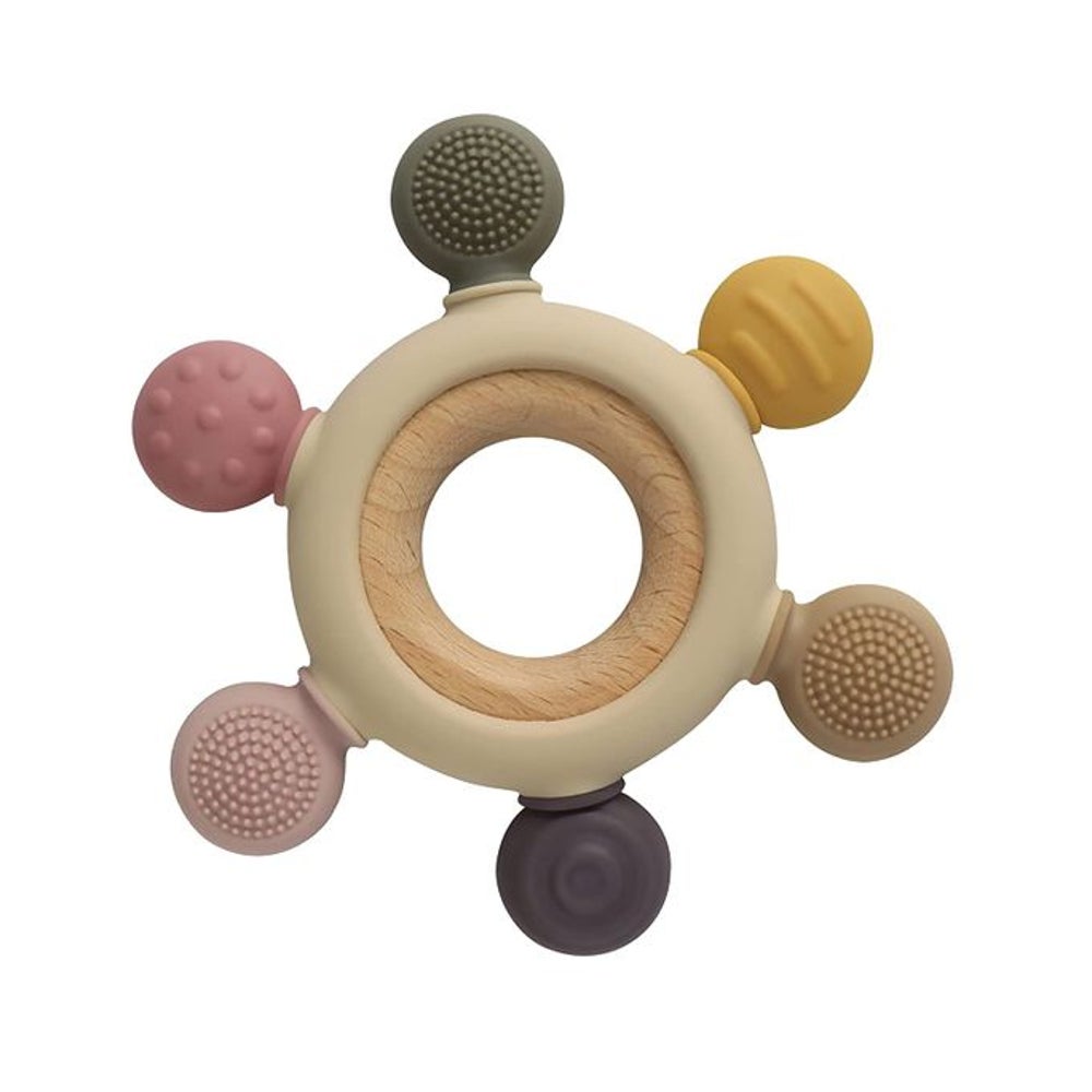 Beißring aus Silikon BPA-frei Baby Beißring Spielzeug Baby Ruder Greifling 1 St