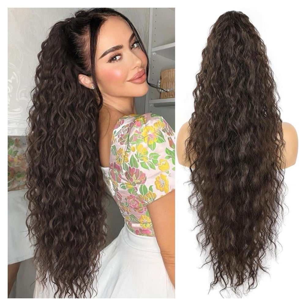 Pferdeschwanz Haarteil Klammer Zopf Claw Clip 75cm Damen Dun 1 St