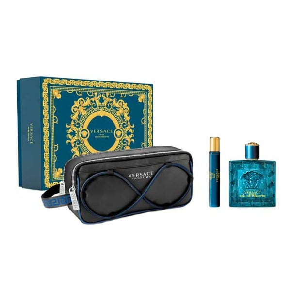 Versace Eros Pour Homme Eau De Toilette Spray 100ml Set 3 Artikel 0,003 l