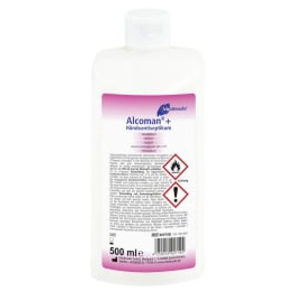 Meditrade ALCOMAN® plus Händeantiseptikum – gebrauchsfertig, alkoholisch, hochwirksam - Gebinde = 500 ml Flasche