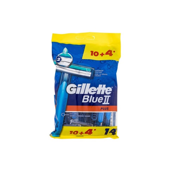 Men´s disposable razors Gillette Blue 2 Plus 10 + 4 pcs