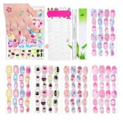 Nagel Tips Set 120 Stück selbstklebend Bunt B 1 g (1er Pack) 1 St
