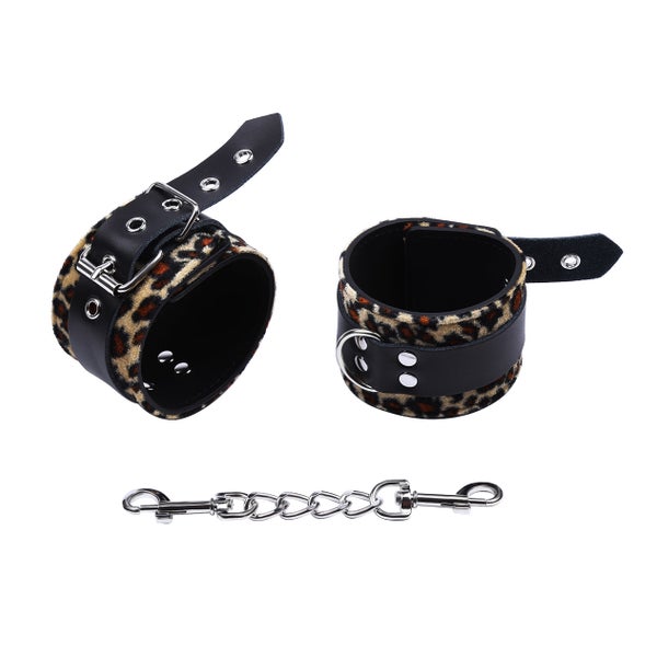 Virna - Leopard Real Leather ankle restraint 1 St