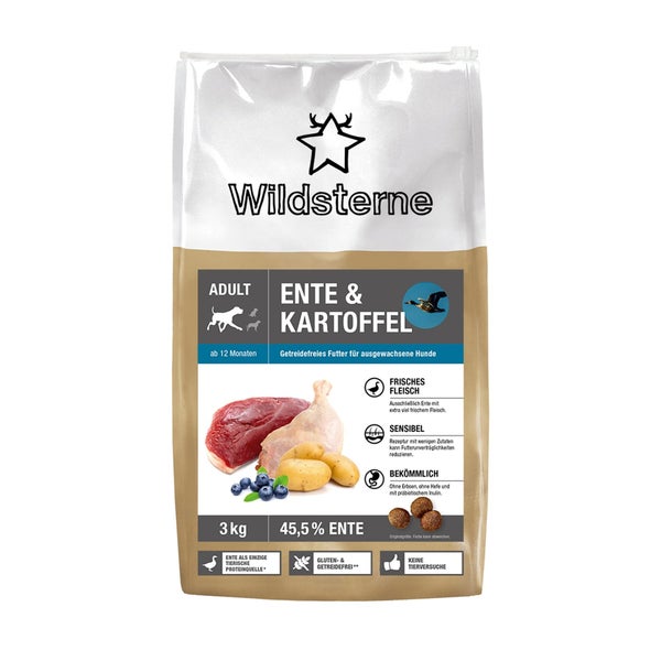 Wildsterne Classic Adult Ente + Kartoffel 3 kg