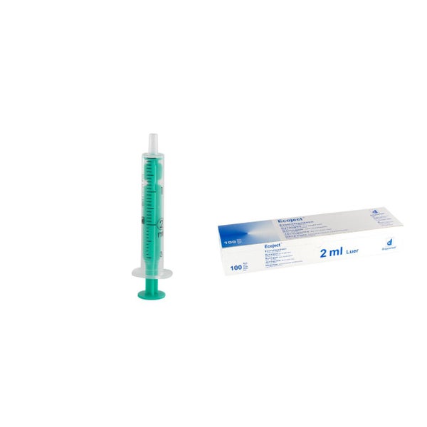 Dispomed ECOJECT Spritze 2 ml 2-teilig, Luer Konnektor 100 P