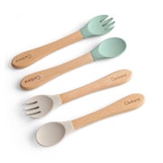 Silikon Baby Löffel und Gabel Set Besteck 1 St