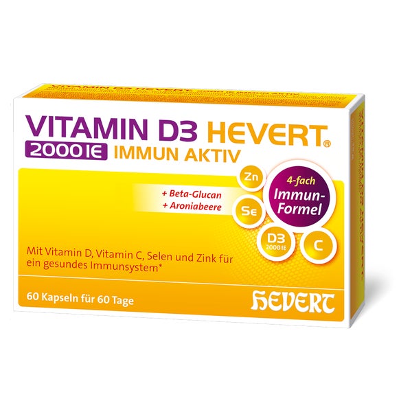 Vitamin D3 Hevert 2000 IE Immun Aktiv 60 St