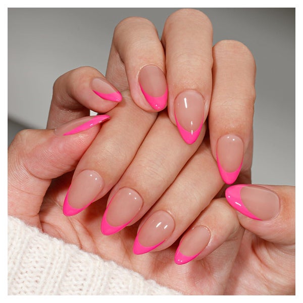 Press On Nägel Gel French Tip 30 Stück Kurz Mandel Kleber He 1 St
