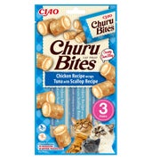 INABA Churu Bites Chicken tuna&scallop wrap 3x10g Thunfisch-Muschel-Wrap für Ihre Katze 0,03 kg