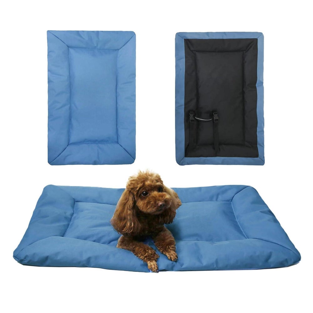 Hundedecke Orthopädisch Wasserdicht Faltbar Unterwegs Blau 1 St