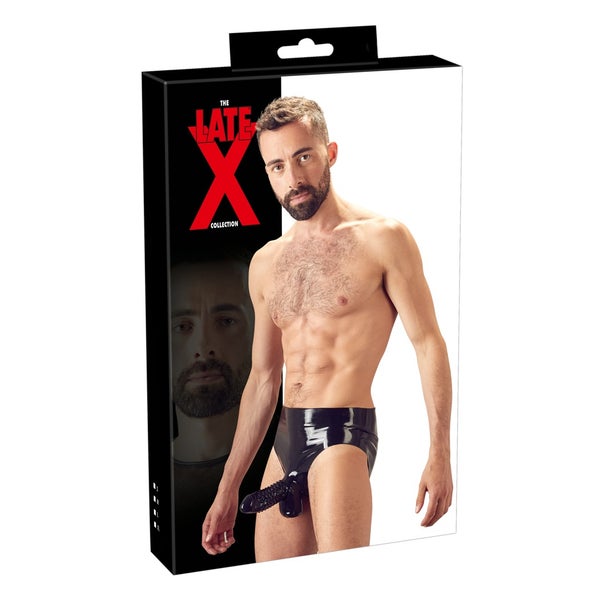 Late X - Latex Herren Slip mit genoppter Penishülle 1 St