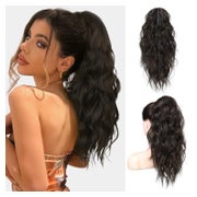 Pferdeschwanzverlängerung Klauenclip Locken 46 cm Schwarz Br 1 St