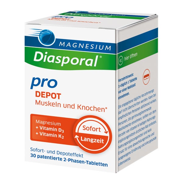 Magnesium Diasporal Pro Muskeln und Knochen DEPOT 30 St