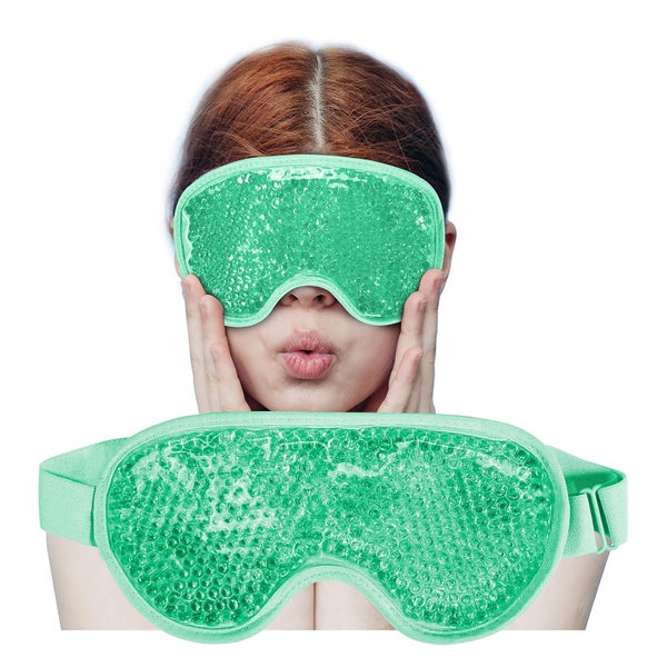COOL-i Gel Augenmaske Grün, kühlend & wiederverwendbar 1 St