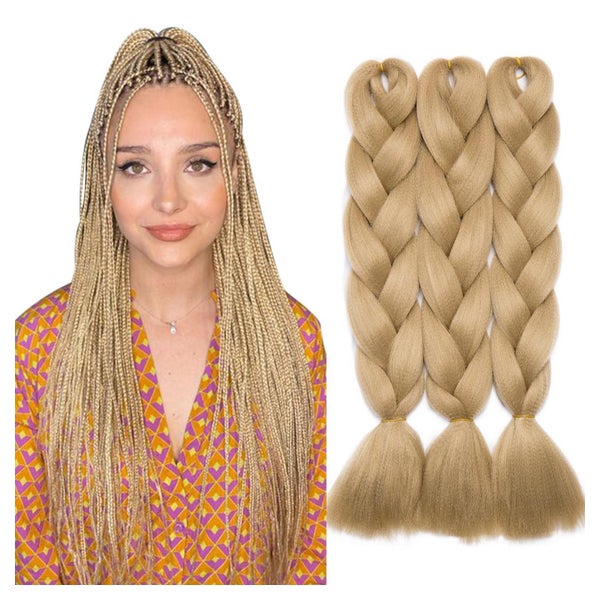 Flechthaarverlängerungen Ombre Jumbo 24 Inch Pack of 3 ash b 1 St