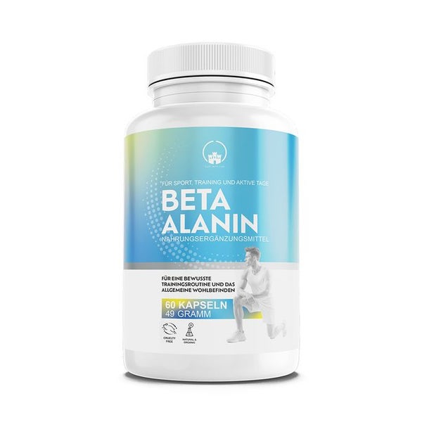 Saint Nutrition® Beta Alanin Kapseln 1400mg | Hochdosiert für mehr Muskelausdauer | ohne Zusatzstoff 49 g