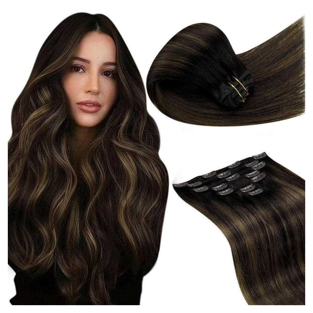 Echthaar Extensions Clip Menschenhaar Balayage 35cm-7PCS 3.2 1 St