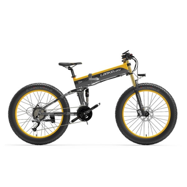 LANKELEISI XT750 Plus Elektro-Mountainbike 48V 14,5Ah,Gelb 1 St