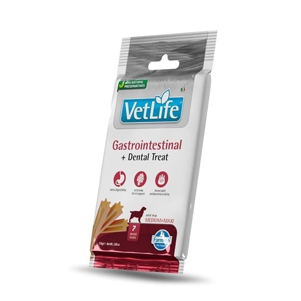 FARMINA Vet Life Dental Treat Gastrointestinal Medium/Maxi (7 szt) dental treat für mittelgroße und große Hunde 0,1 kg