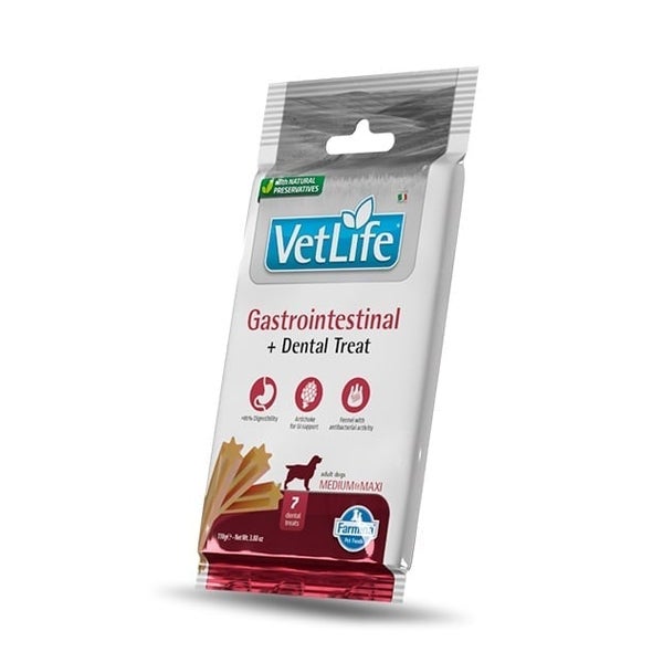 FARMINA Vet Life Dental Treat Gastrointestinal Medium/Maxi (7 szt) dental treat für mittelgroße und große Hunde 0,1 kg