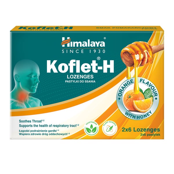 Himalaya Koflet-H Orange Kräuterpastillen mit Honig 12 St