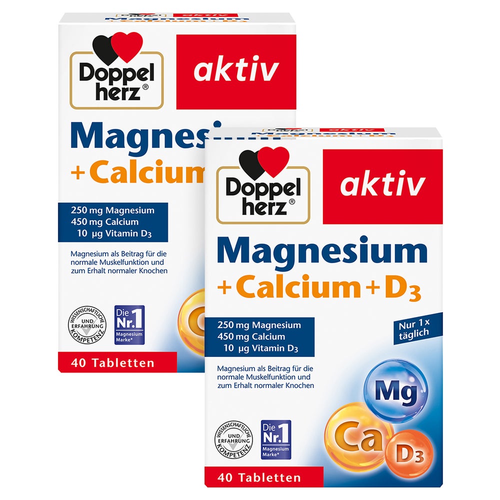 DH aktiv Magnesium + Calcium + D3 2X40 St