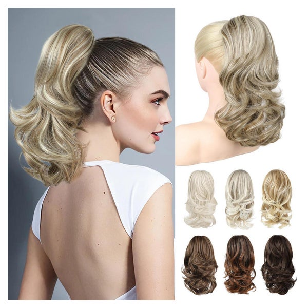 Pferdeschwanz Haarteil 36cm Dunkelaschblond mit Highlights 1 1 St