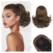 BARSDAR Comb Clip Pferdeschwanz Haarteil Kurz Ponytail Zopf 1 St