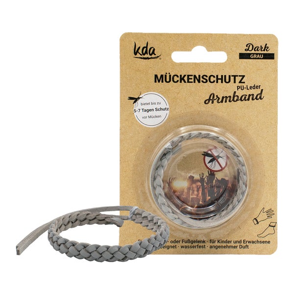 Mückenschutz Armband Pu-leder -grau- Kda 1 St
