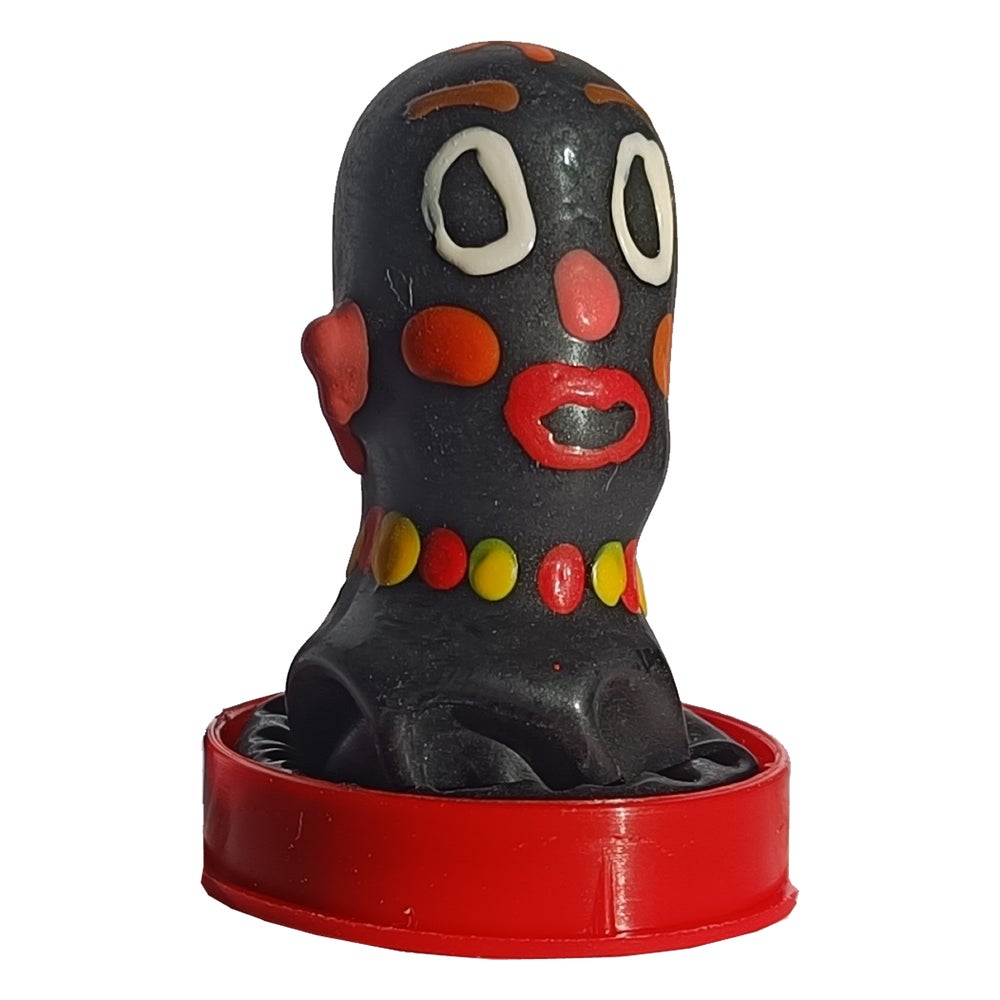 Scherzkondom mit Figur «Afrika» 1 Stück, handbemalt (1 Stück) 1 St