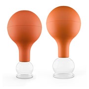 Produktabbildung: Pulox Schröpfgläser aus Echtglas mit Saugball - Set Duo klein in Braun: 25mm, 32mm 2 St