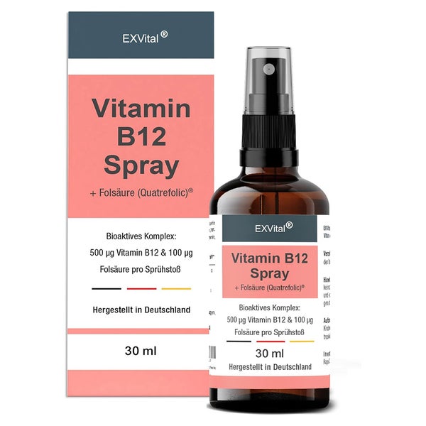 EXVital® Vitamin B12 Spray mit Quatrefolic® Folsäure 30 ml