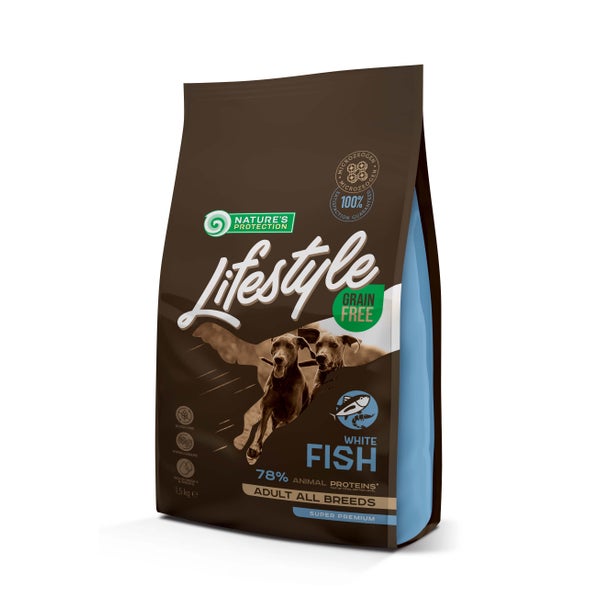 NP Lifestyle WEISSFISCH & KARTOFFEL 10 kg getreidefreies Trockenfutter für Adult-Hunde aller Rassen 10 kg