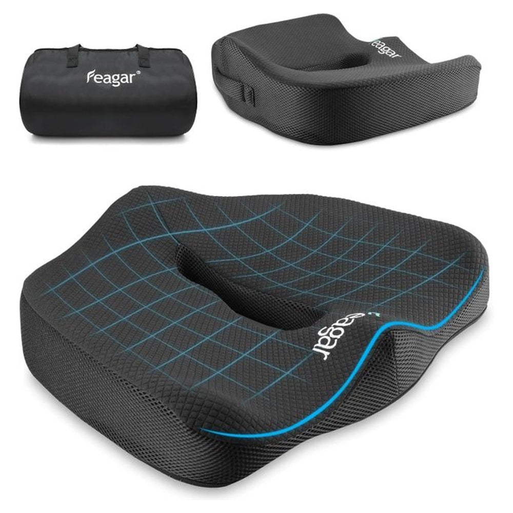 Feagar Sitzkissen Orthopädisches Sitzkissen aus Memory Foam 1 St