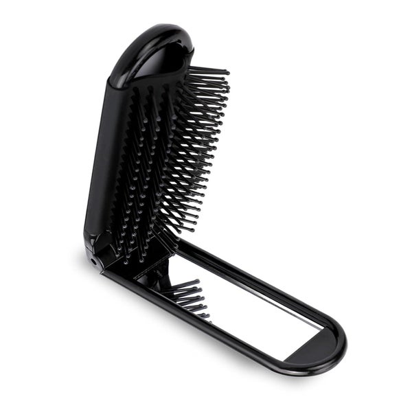 Mini faltbare Haarbürste mit Spiegel und Nylonborsten für Da 1 St