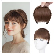 Stirnband Pony Fransen Front Haar Perücke Haarteil Hellbraun 1 St