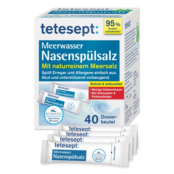 Tetesept Meerwasser Nasenspülsalz 40 St
