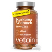 VETAIN Kurkuma Weihrauch Ingwer Komplex - hoch bioverfügbar 90 St