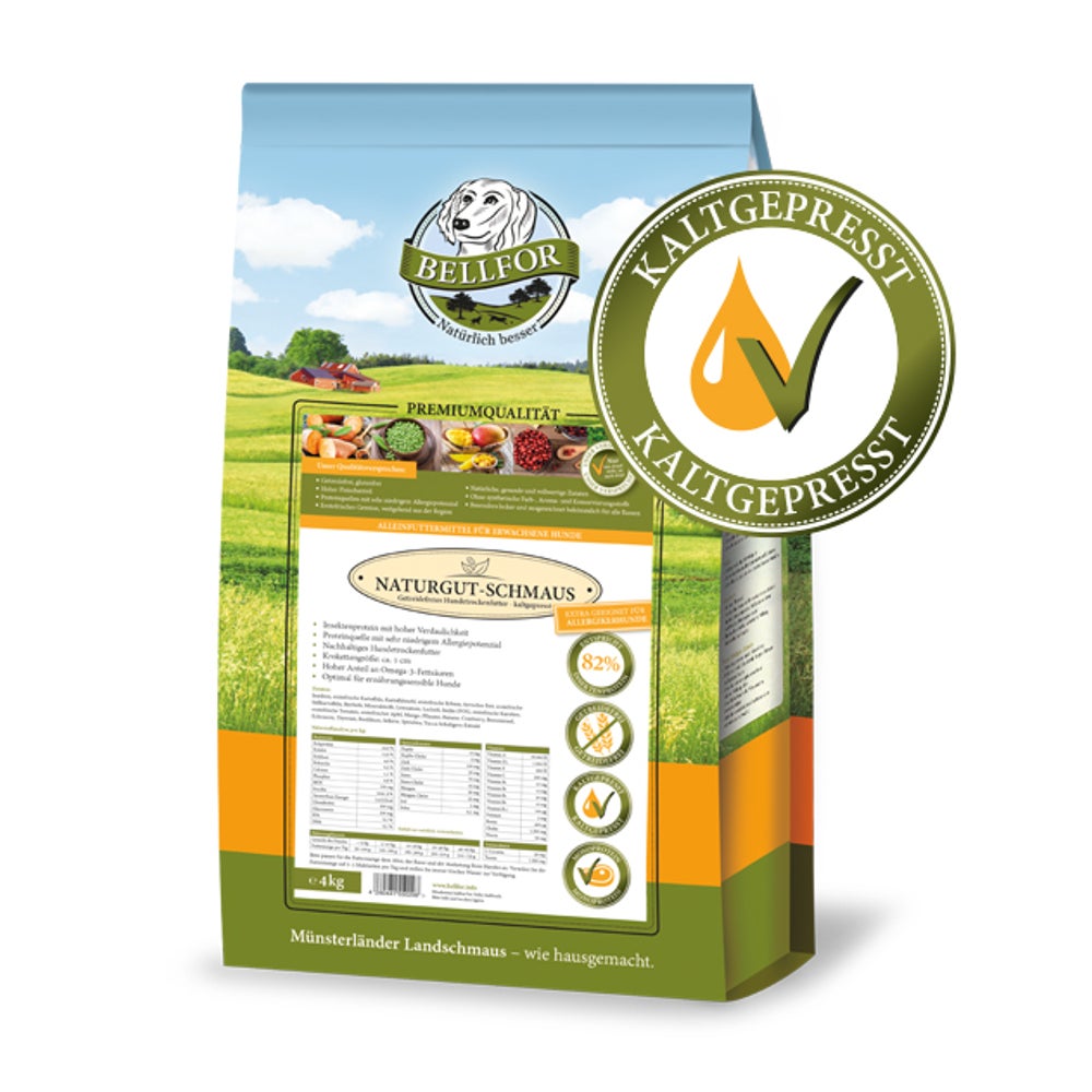 Bellfor Trockenfutter mit Insekten - Naturgut-Schmaus 4 kg 4000 g