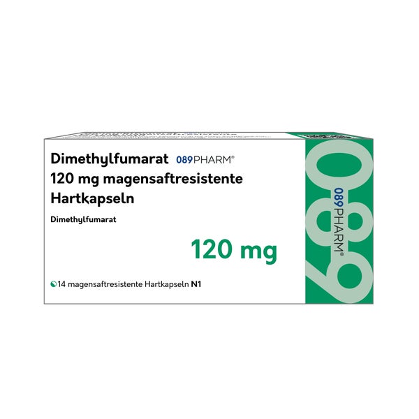 Dimethylfumarat 089pharm 120mg Magensaftr.hartkap. 14 St