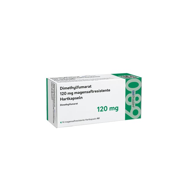 Dimethylfumarat 089pharm 120mg Magensaftr.hartkap. 14 St