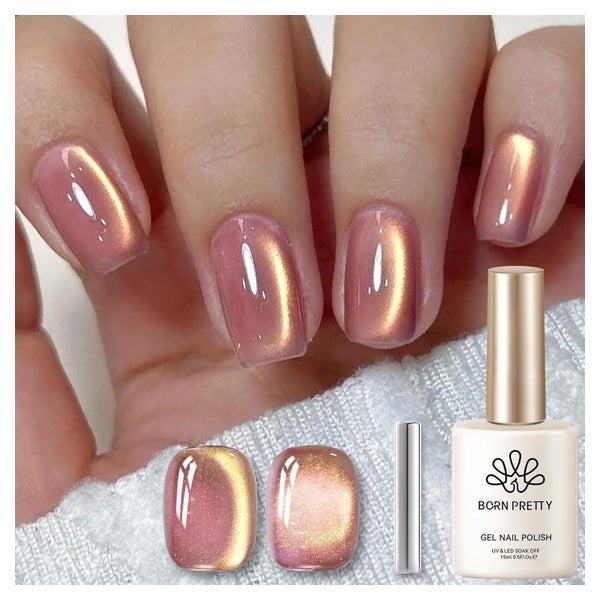 Nagellack Magnetic Cat Eye Gel UV Glitzer Violetter Schleier 1 St
