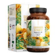Vitamin D3 & K2 und Magnesium 5.000 I.E. Depot für 5 Tage - SONNENSCHATZ - 90 vegane Kapseln - NATURTREU® 90 St