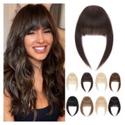 Clip in Pony Echthaar Remy Haarteil French Bangs #2 Dunkelbr 1 St